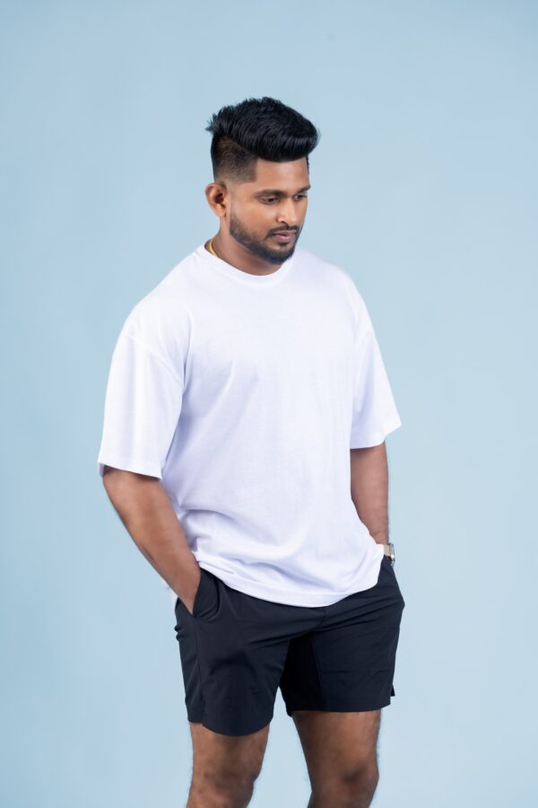 Oversized Unisex Tee – White Edition - Image 4